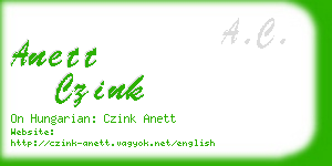 anett czink business card